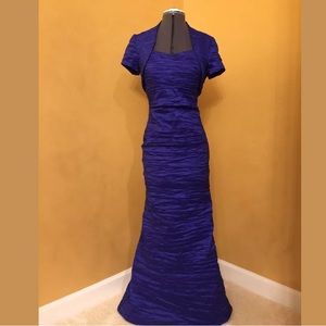 Alex Evenings Purple Crinkle Dress size 6 NWOT